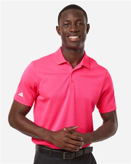 Adidas A430 Men's Performance Piqué Polo - Lucid Pink - model front