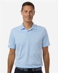 Adidas A430 Men's Performance Piqué Polo - Glow Blue - model front