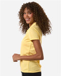 Adidas A431 Women's Performance Piqué Polo - Almost Yellow - model side