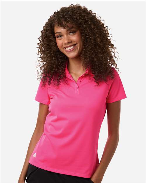Adidas A431 Women's Performance Piqué Polo - Lucid Pink - model front
