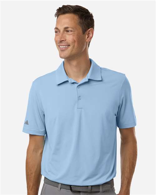 Adidas A514 Men's Ultimate365 Solid Polo - Clear Sky - model front