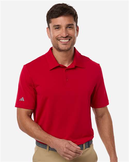 Adidas A514 Men's Ultimate365 Solid Polo - Power Red - model front