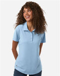 Adidas A515 Women's Ultimate365 Solid Polo - Clear Sky - model front