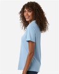 Adidas A515 Women's Ultimate365 Solid Polo - Clear Sky - model side