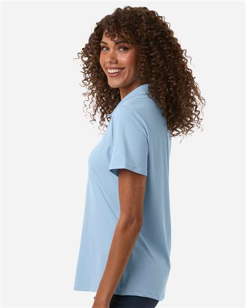 Adidas A515 Women's Ultimate365 Solid Polo - Clear Sky - model side
