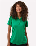 Adidas A515 Women's Ultimate365 Solid Polo - Court Green - model front