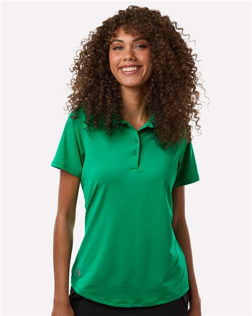 Adidas A515 Women's Ultimate365 Solid Polo - Court Green - model front