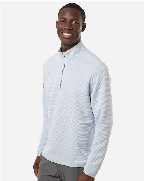 Adidas A588 Men's Spacer Quarter-Zip Pullover - Halo Blue - model side