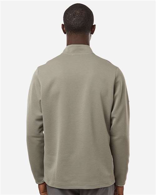 Adidas A588 Men's Spacer Quarter-Zip Pullover - Silver Pebble - model back
