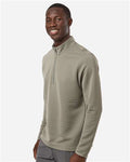 Adidas A588 Men's Spacer Quarter-Zip Pullover - Silver Pebble - model side