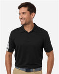 Adidas A719 Men's Performance 3-Stripes Climacool Polo - Black - model front