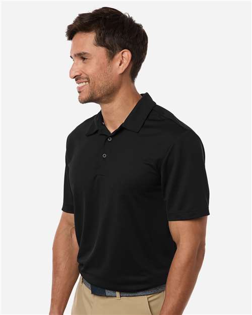 Adidas A719 Men's Performance 3-Stripes Climacool Polo - Black - model side