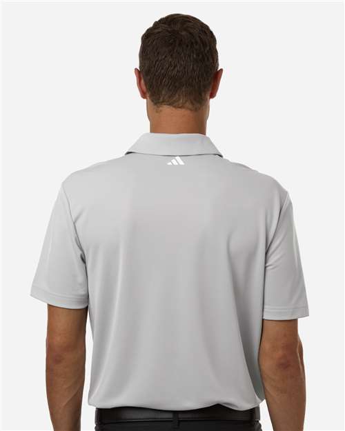 Adidas A719 Men's Performance 3-Stripes Climacool Polo - Grey Two - model back
