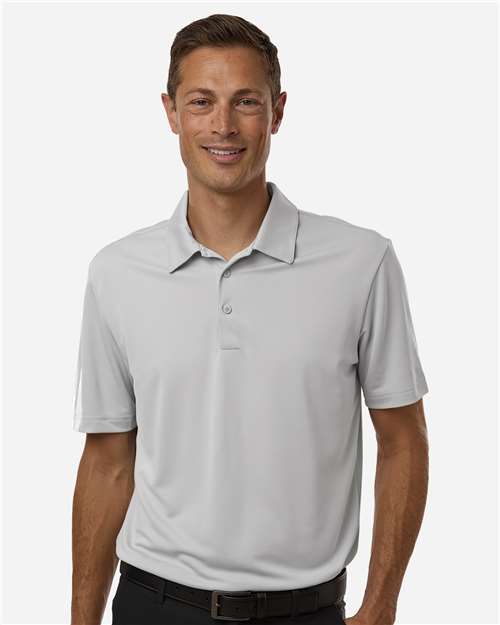 Adidas A719 Men's Performance 3-Stripes Climacool Polo - Grey Two - model front