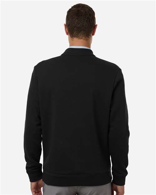 Adidas A721 Men's Elevated Fleece Quarter-Zip Pullover - Black - model back