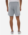 AllPro 48SH0 Men's Pro-Lock Performance 7" Shorts with Pockets - Heather Steel - model back