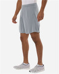 AllPro 48SH0 Men's Pro-Lock Performance 7" Shorts with Pockets - Heather Steel - model side