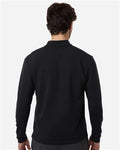 AllPro STF870 Men's Stretch Quarter-Zip Fleece Pullover - Black - model back