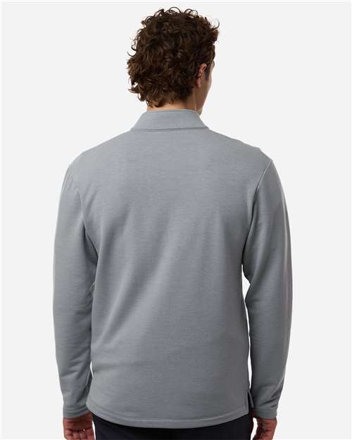 AllPro STF870 Men's Stretch Quarter-Zip Fleece Pullover - Heather Steel - model back