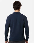 AllPro STF870 Men's Stretch Quarter-Zip Fleece Pullover - Navy - model back