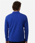 AllPro STF870 Men's Stretch Quarter-Zip Fleece Pullover - Royal - model back