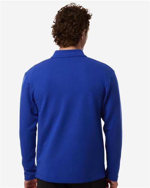 AllPro STF870 Men's Stretch Quarter-Zip Fleece Pullover - Royal - model back