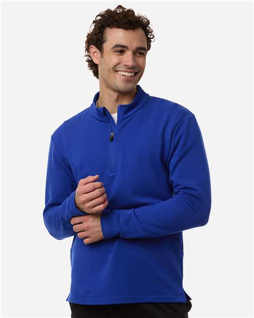 AllPro STF870 Men's Stretch Quarter-Zip Fleece Pullover - Royal - model front