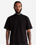 Shaka Wear SHMCS Unisex Max Heavyweight Cropped T-Shirt - Black - model front
