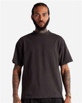 Shaka Wear SHMCS Unisex Max Heavyweight Cropped T-Shirt - Off Black - model front