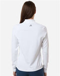 Adidas A1015 Women's Performance Textured Full-Zip Jacket - White - model back