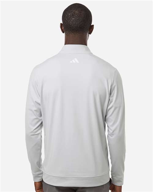 Adidas A2017 Men's Ultimate365 Classic Quarter-Zip Pullover - Clear Grey - model back
