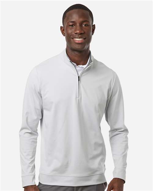 Adidas A2017 Men's Ultimate365 Classic Quarter-Zip Pullover - Clear Grey - model front