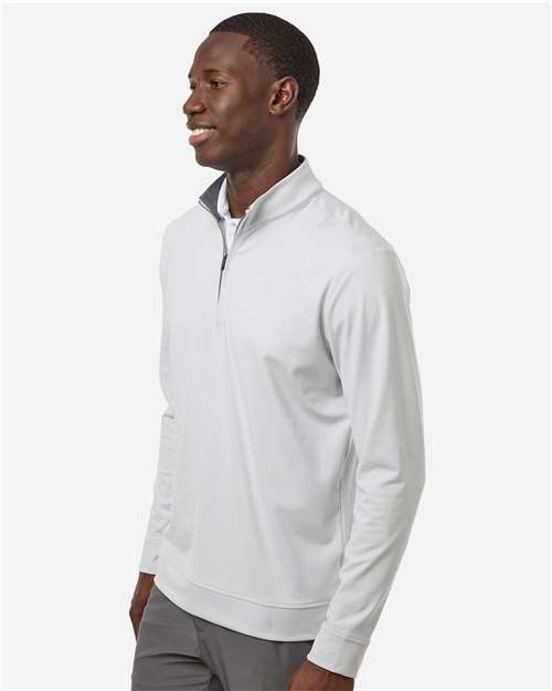 Adidas A2017 Men's Ultimate365 Classic Quarter-Zip Pullover - Clear Grey - model side