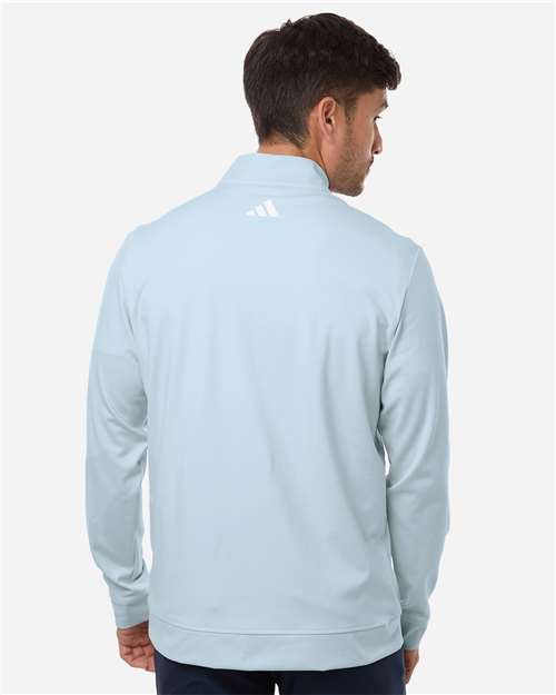 Adidas A2017 Men's Ultimate365 Classic Quarter-Zip Pullover - Crystal Sky - model back
