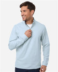 Adidas A2017 Men's Ultimate365 Classic Quarter-Zip Pullover - Crystal Sky - model front