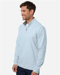 Adidas A2017 Men's Ultimate365 Classic Quarter-Zip Pullover - Crystal Sky - model side