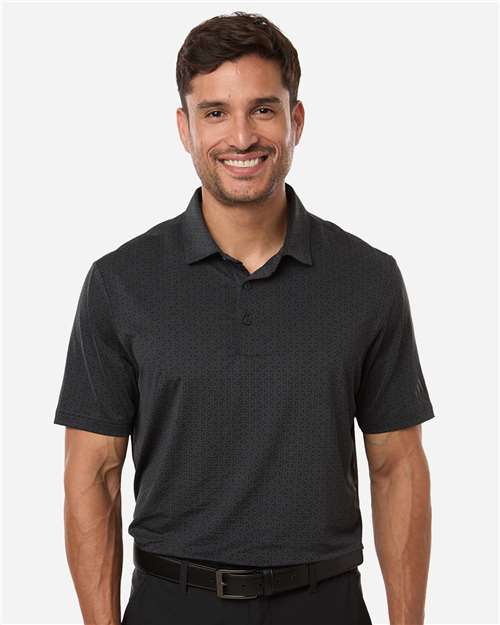 Adidas A2023 Men's Ultimate365 Mesh Tango Print Climacool Polo - Black/ Carbon - model front