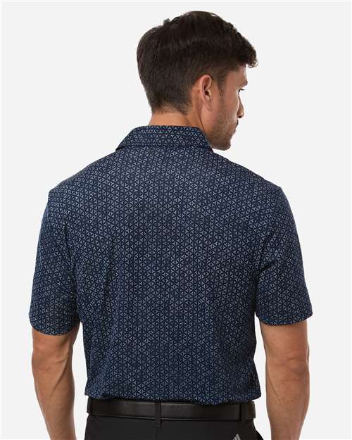 Adidas A2023 Men's Ultimate365 Mesh Tango Print Climacool Polo - Collegiate Navy/ White - model back