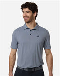 Adidas A2024 Men's Performance Textured Polo - White/ Collegiate Navy - model front
