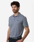 Adidas A2024 Men's Performance Textured Polo - White/ Collegiate Navy - model side