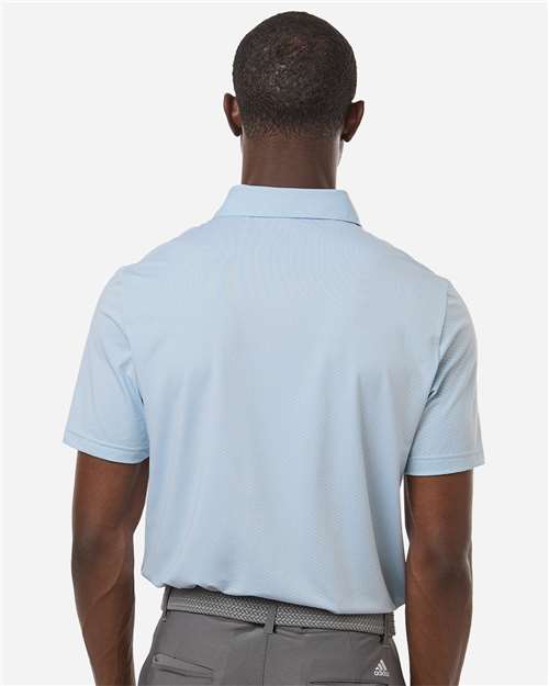 Adidas A2024 Men's Performance Textured Polo - White/ Crystal Sky - model back