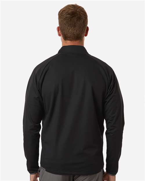 Adidas A2027 Men's Ultimate365 Wind Quarter-Zip Pullover - Black - model back