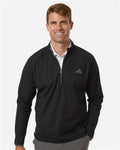 Adidas A2027 Men's Ultimate365 Wind Quarter-Zip Pullover - Black - model front