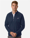 Adidas A2027 Men's Ultimate365 Wind Quarter-Zip Pullover - Collegiate Navy - model front