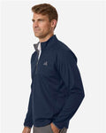 Adidas A2027 Men's Ultimate365 Wind Quarter-Zip Pullover - Collegiate Navy - model side