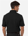 Adidas A2028 Men's Ultimate365 Micro Print Polo - Black - model back
