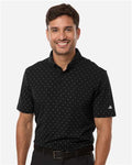 Adidas A2028 Men's Ultimate365 Micro Print Polo - Black - model front
