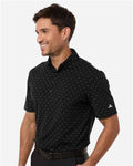 Adidas A2028 Men's Ultimate365 Micro Print Polo - Black - model side