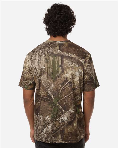 RealTree RT2101 Unisex Realtree Poly Performance T-Shirt - Camo - model back