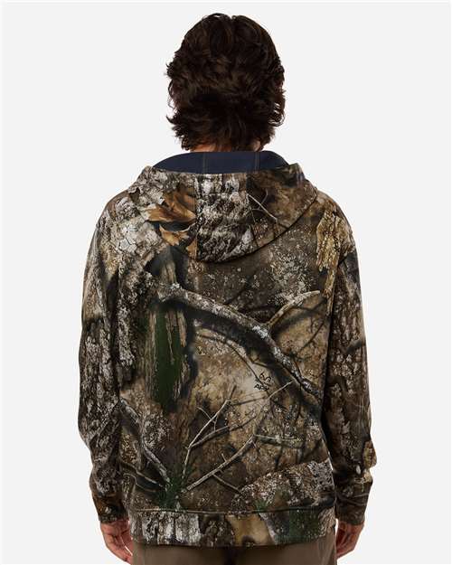 RealTree RT5201 Unisex Realtree Performance Full-Zip Hooded Sweatshirt - Camo - model back